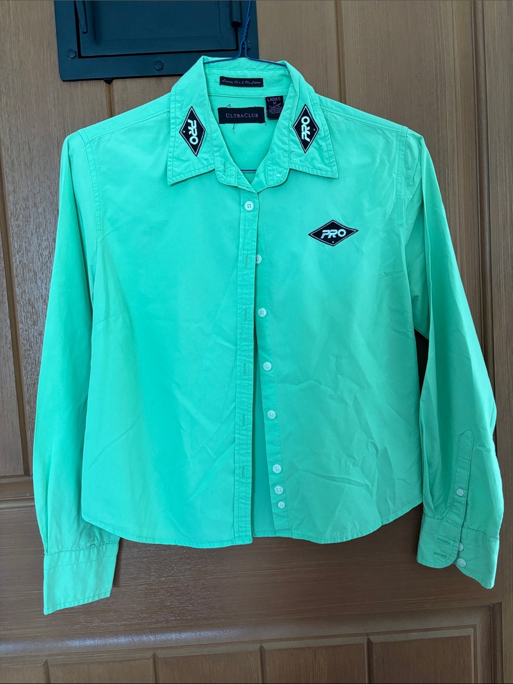 Pro Women's Button-Down Shirt in Mint Green